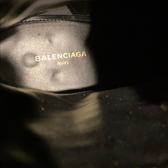 Balenciaga Navy Velvet Boots - Picture 2 of 4